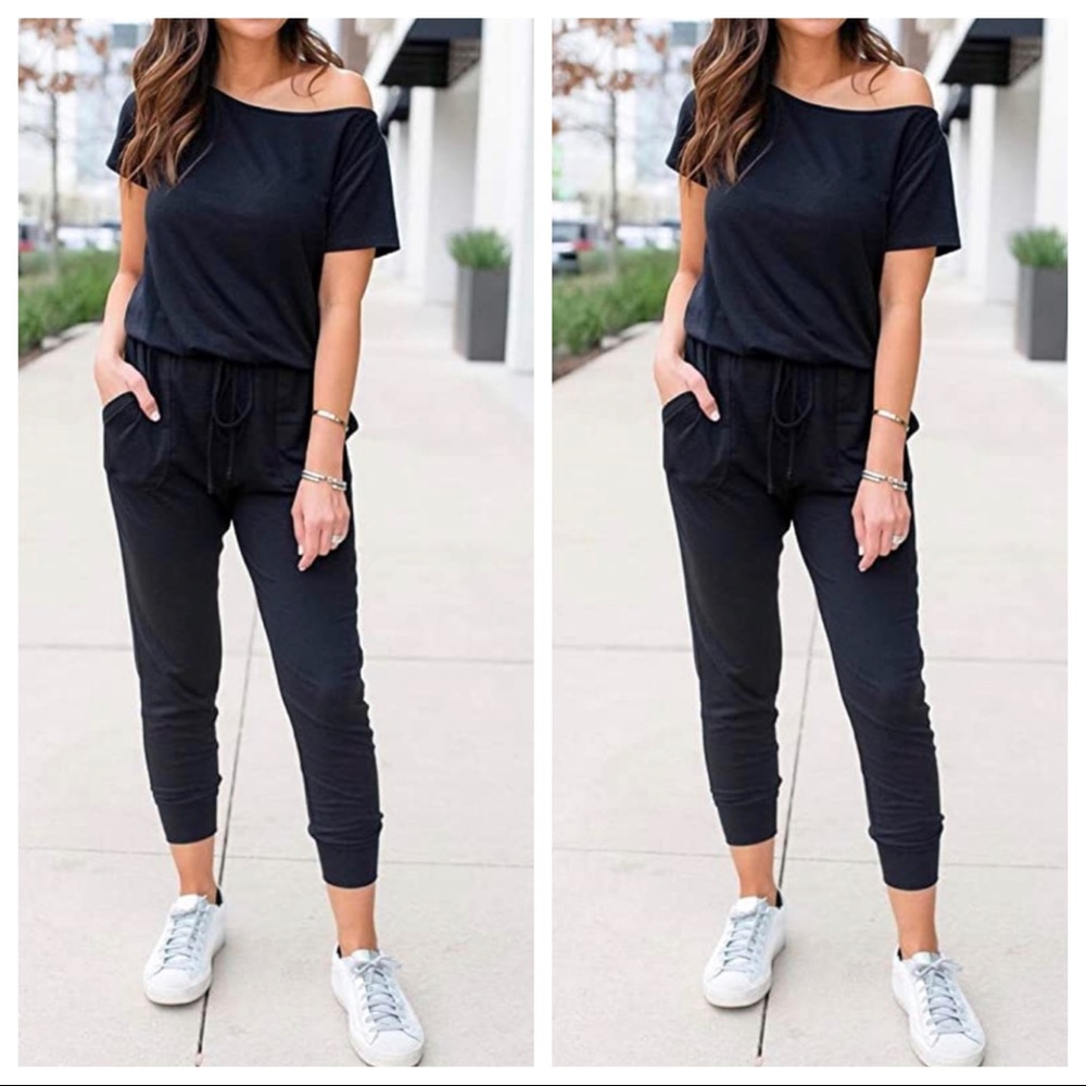 Fabulous on/off the shoulder drawstring jumpsuit - Picture 6 of 7